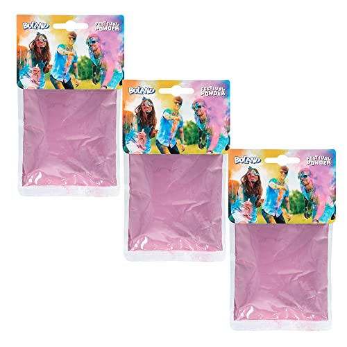 Boland   Festival Powder, set de 3 polvos Holi de colores, accesorio para CSD o fiesta temática
