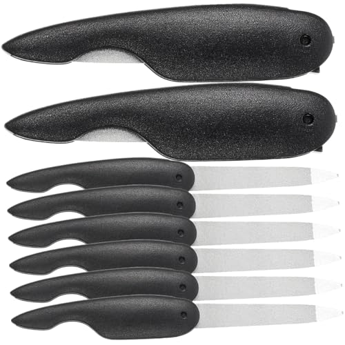 SMASOLO 8個 小型折りたたみ爪やすり ネイルファイル 両面使用可能 耐久性属製 ネイルバッファー付き プロ用 ネイルケア用