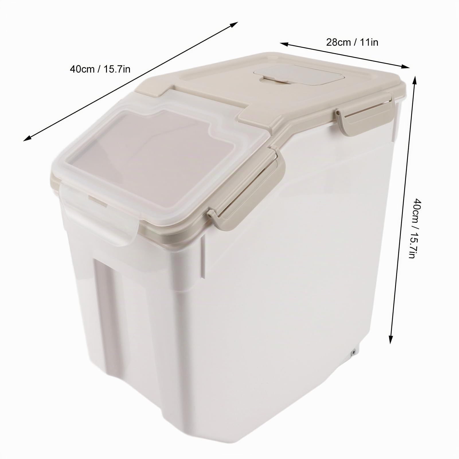 R¨¦cipient Herm¨¦tique ¨¤ Riz ¨¦pais et ¨¦tanche avec Couvercle Bei (25 kg / 55,1 livres)