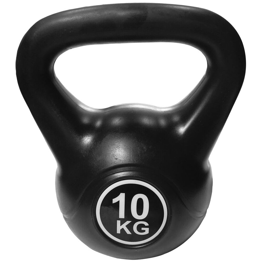FXR Sports Black Vinyl Plastic Kettlebells (2kg-24kg) (10kg)