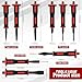 TOOLEAGUE 9Pcs Punch and Chisel Set, Including Cape & Cold Chisels, Taper, Pin & Center Punch with Hand Guard for Working with Wood, Metal, Automotive