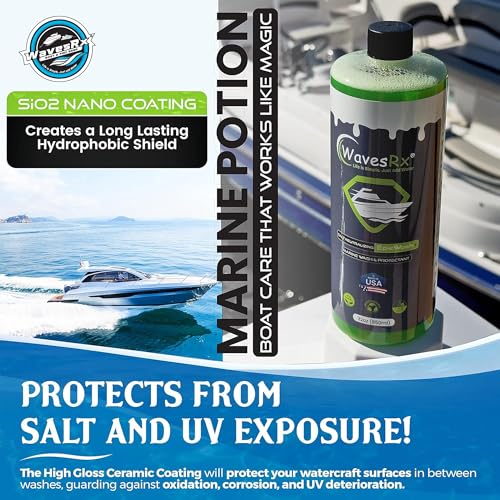 WavesRx Salt Neutralizing Boat Soap & Jet Ski Wash with SiO2 Surface Protection (EpicWash+) | Marine Grade Cleaner Removes Salt & Contaminants | Protective Ceramic Coating Prevents Buildup & UV Damage - Image 5