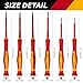 XOOL 6PCS 1000V Insulated Precision Electrician Screwdrivers Set, Slotted and Phillips Magnetic Tip, Chrome Vanadium Steel, VDE & GS Certified for Safe Electrician Repair