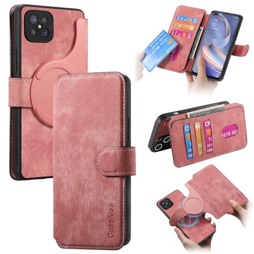 Fundas con tapa para teléfonos inteligentes Compatible con Oppo A92S Funda tipo billetera con tarjetero Compatible with mujeres y hombres, funda de teléfono con tapa magnética de cuero PU, funda de te