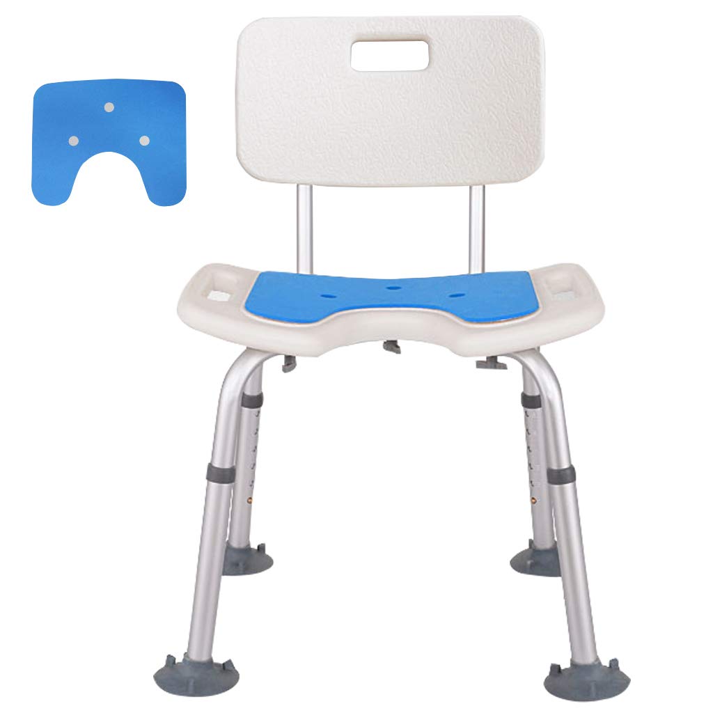 Ligero Taburete de baño/Ducha Silla elevadora de Ducha Asiento de bañera con Respaldo Antideslizante Pies de Ventosa Ayuda de Transferencia para Personas Mayores Minusválido Discapacitado