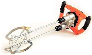 WSVULLD Mélangeur de ciment électrique de béton d'agitateur 600W de ciment électrique 6 Vitesse variable, Mortier de la tige de forage en acier inoxydable, pour mélangeur de main de mortier pour fourr