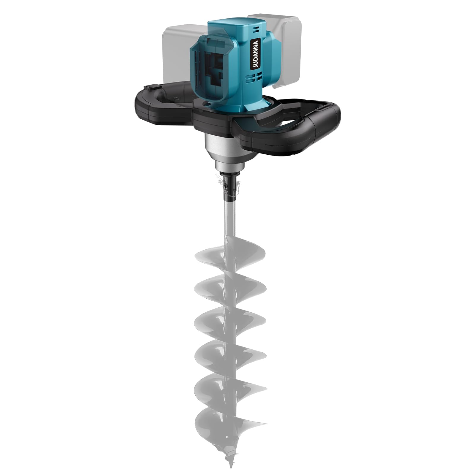 Professional Akku-Erdbohrer für Makita 18V Akku (ohne Akku), Erdlochbohrer | Pfahlbohrer Bürstenloser Motor für Gartenbau/Pfahlsetzung, Kompatibel mit 20 mm gemahlenen Bohrerbits, Eisbohrbits,
