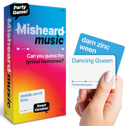 Lucky Egg The Original Misheard Music – Guess The Song or Artist with 500 Lyrical Nonsense Cards – Hilarious Music Games for Adults & Teens –...