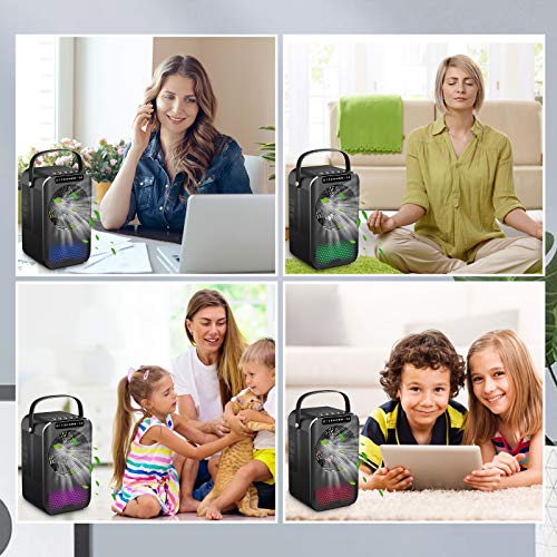 Portable Air Conditioner Fan, Air Cooler, Mini Evaporative Cooler with 600ml Water Tank, LED Display, 3 Speeds 2 Mist, Super Quiet Air Conditioning Fan Misting, Small Desktop Cooling Fan for Office - Thumbnail 7