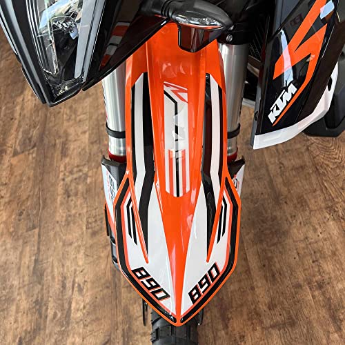 labelbike - Motorcycle Fender Protection 3D Sticker Compatible with KTM 890 Adventure R 2021-2023