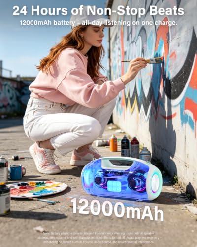 Image of Bluetooth Speaker, 200W Peak Portable Speakers Wireless w /Bass Boost