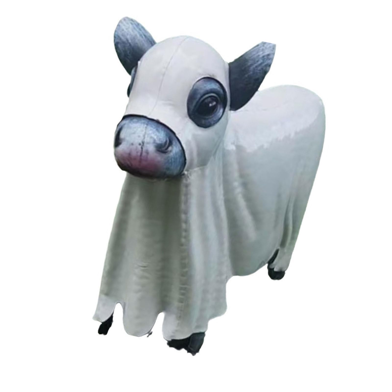 Tsophreniq Halloween Resin Cow Statue Scary Centerpiece Decorations, Gothic Sculptures for Indoor Porch Garden Ghostly Figurines Ghostly Statues Garden Decors Decorations Indoor Outdoor