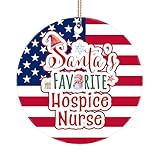 natale ciondolo santa's favorite hospice nurse usa flag merry decorazioni natalizie alta qualità appeso ornamento ideale addobbi natalizi per festa interno festa di capodanno new 7.3cm