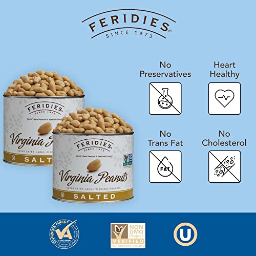 Feridies Salted Super Extra Large Virginia Peanuts 36Oz Can (Pack 2) #TOP1