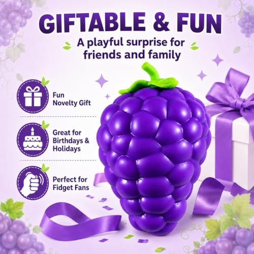Giant Grape Squishy Toy, Slow Rising Stress Relief for Adults by Xutuyuan Pro - Used condition - Image 7