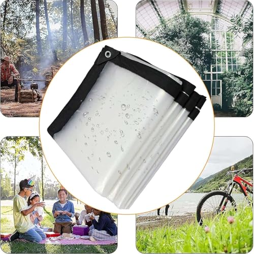 Bâche transparente imperméable anti pluie bâche durable 4x17m - 5