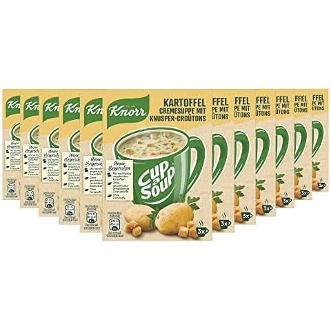Knorr Cup a Soup Kartoffel Cremesuppe mit Knusper-Croutons, 3 x 1 Portion, 12er Pack (12 x 48 g) Cover