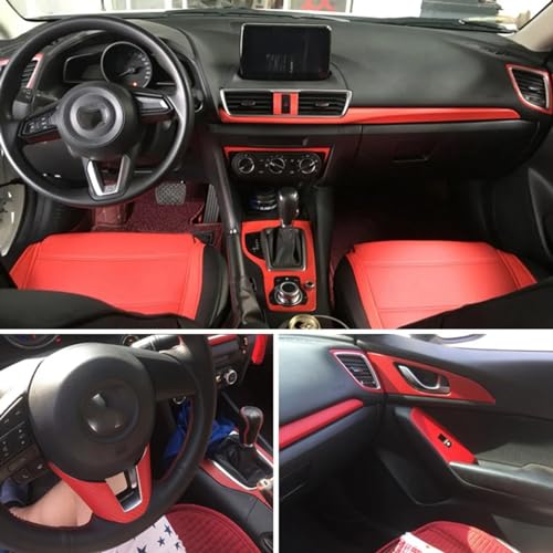 Autocollants 5D noir fibre de carbone Mazda 3 Axela pour console centrale - 6
