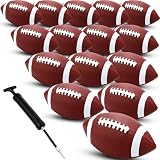 Jerify Composite Leather Footballs Official Size with Pump, 15 Pcs
