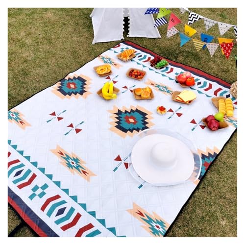Tapis de camping imperméable et lavable grand format résistant au sable plage - 4