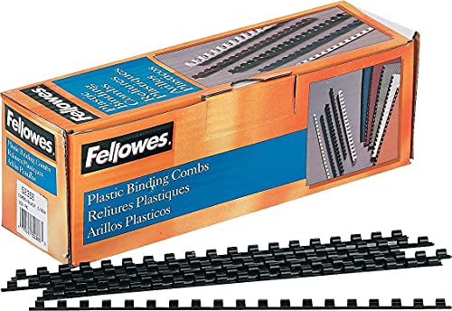Image of Fellowes 1 /4-Inch Plastic Binding Combs, Teacher Must-Haves School Supplies, 20-Sheet Capacity, 100-Pack, Black (52366)