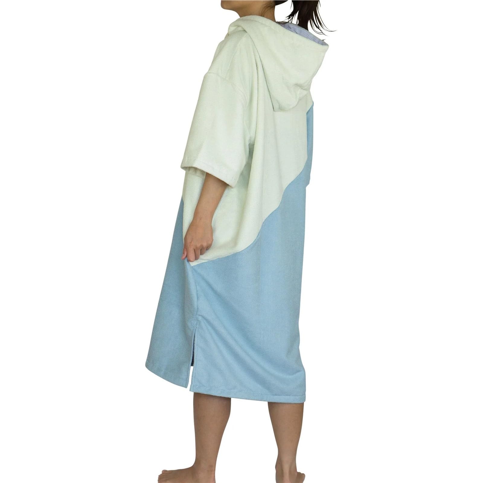 Toalla de Surf Unisex con Capucha, Bata baño, Cambiador, Mantiene el Calor, Poncho Playa Secado rápido, Toalla Buceo Gruesa Poncho de Playa(Green)
