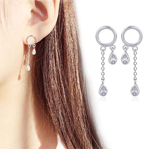 Preisvergleich Produktbild IYOU Fashion Silberne Kristall-Ohrringe verhindern Allergien Ohrstecker Schmuck Zubehör für Frauen und Mädchen.
