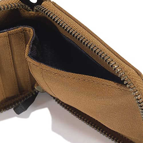 Carhartt Men's Nylon Duck Zipper Wallet, Carhartt Brown3