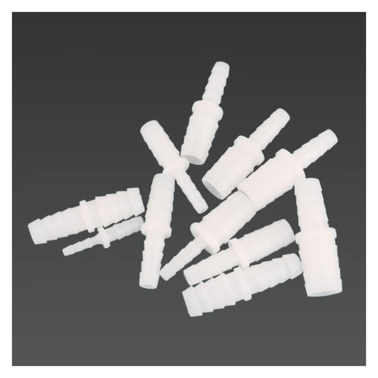 5 ~ 500 szt. 4 6 8 10 12 mm PE plastikowe złącze redukcyjne do zbiornika akwarium adapter pompy powietrza do nawadniania ogrodu złącze węża (2,4 do 4,8 mm, 200 sztuk)
