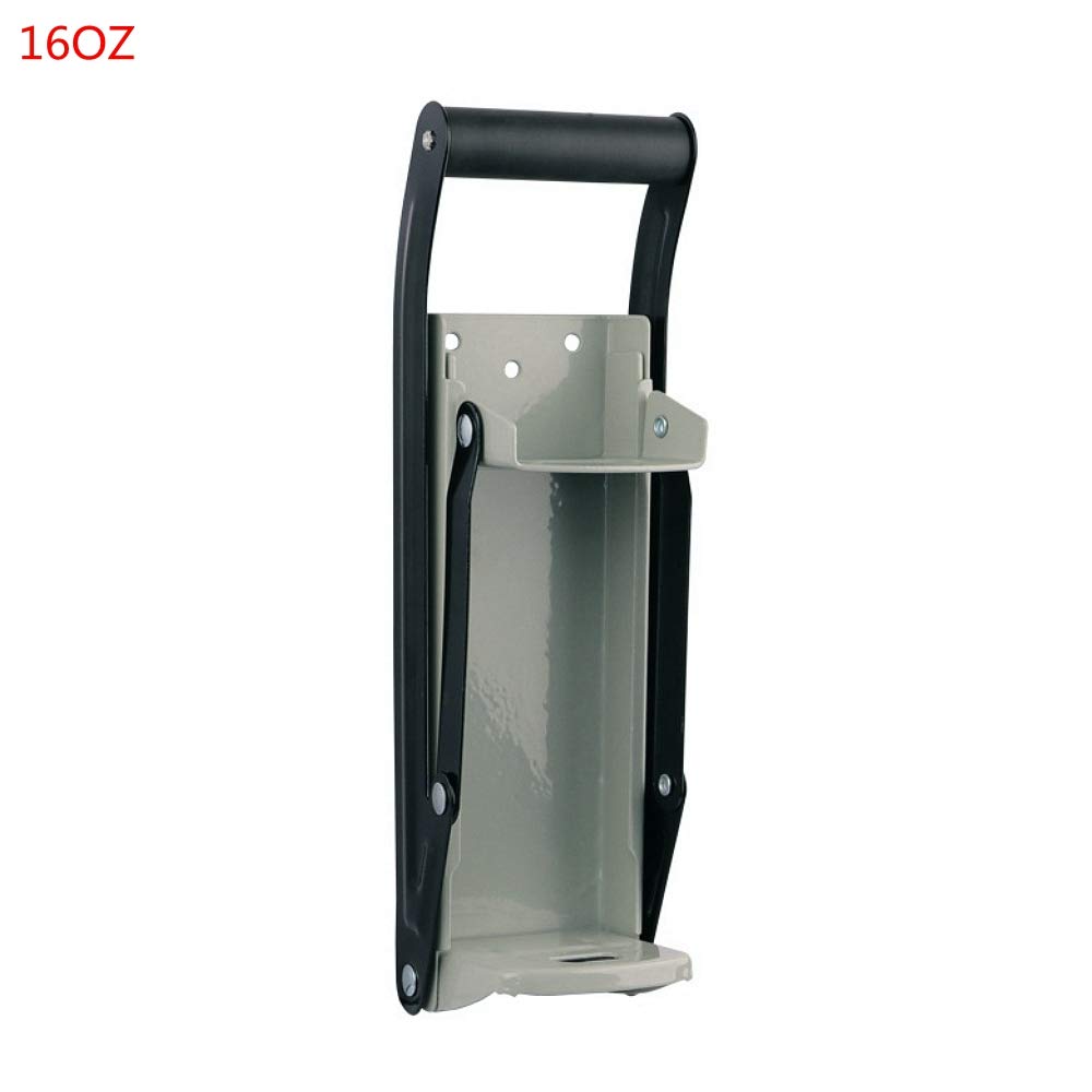 12/16oz Hand Beer Can Crusher Wall Mounted Dispensing Can Crusher Bottle Opener (16oz)