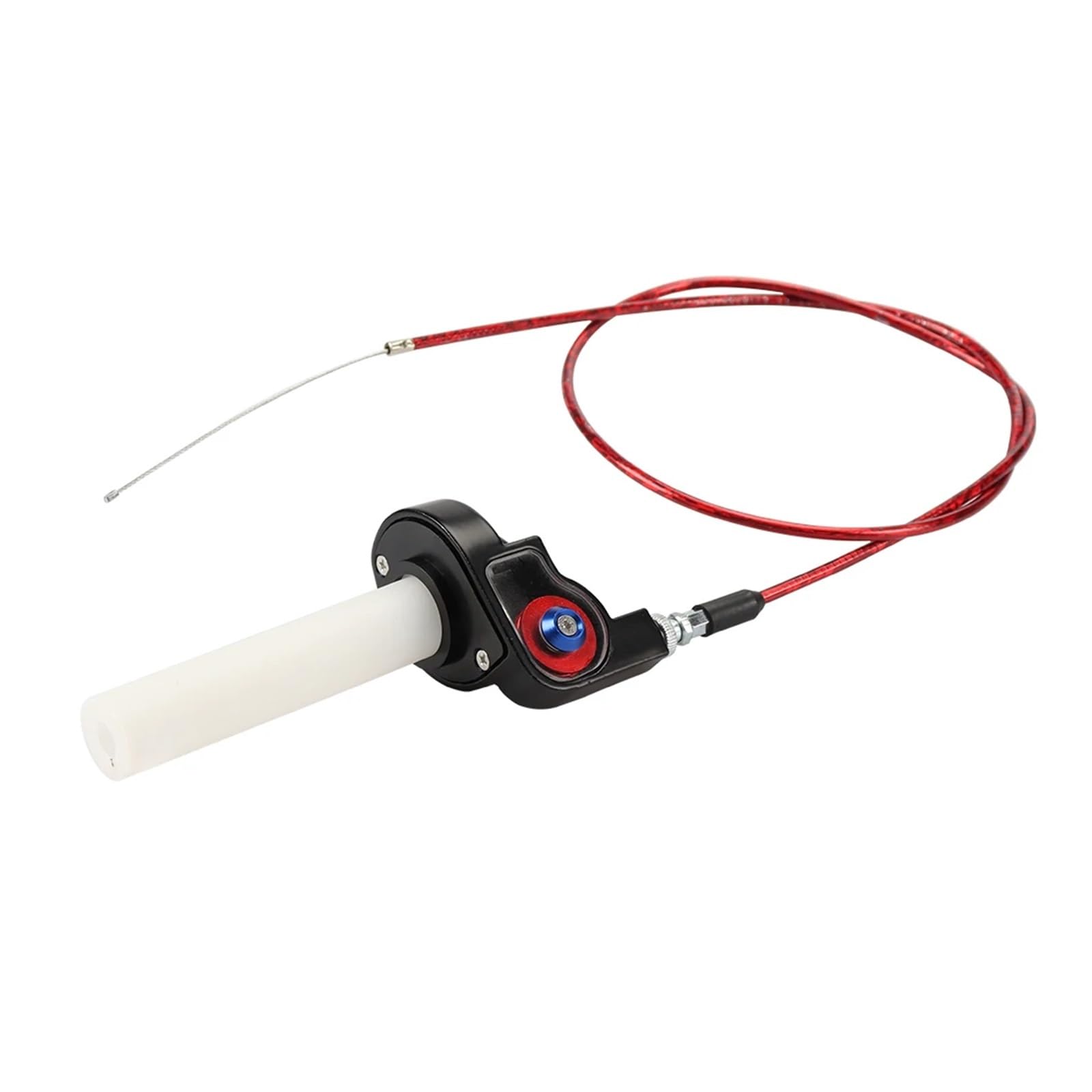 Motorrad Handgriffe Griff Bar Motorrad Gas Griff Griffe Drehen Twist Drossel Mit Pit Dirt Motocross ATV Für Offroad Quad Lenker Abdeckung(Silver-1)
