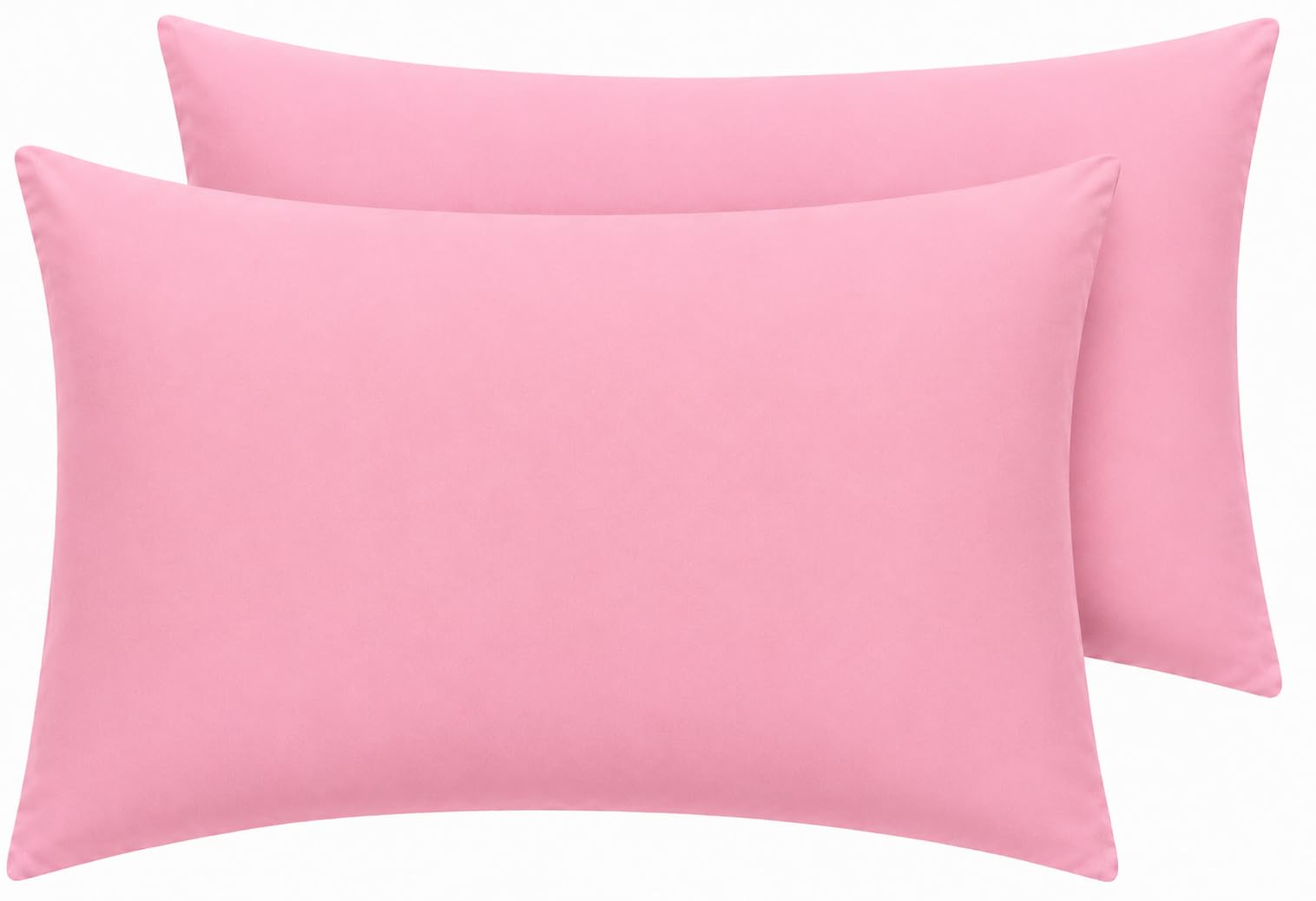 NIGHTZONE Pillowcase Pack of 2 Housewife Luxury Percale Pillowcase 50x75cm 100% Polycotton Plain Dyed Pillow Cases (50 x 75 cm, Pink)