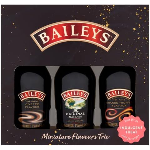 Baileys Gift Set - Baileys Trio, Original Irish Cream Liqueur, Orange Truffle, Baileys Coffee Liqueur 3x 50ml Alcohol Miniatures Luxury Selection - Christmas Baileys Gift Sets for Women & Mum Gifts Cover