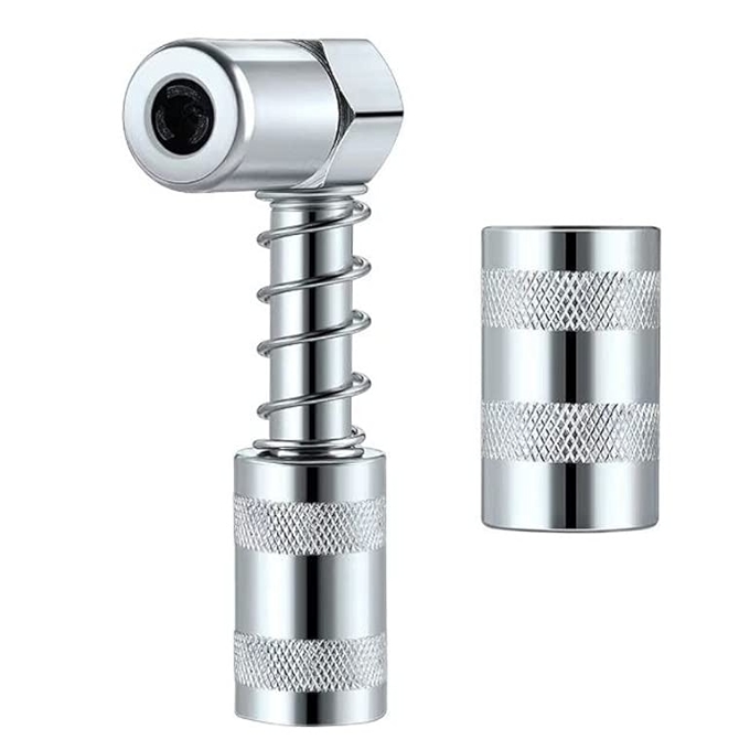 90度润滑枪接头适配器，45度角润滑枪配件，适用于Zerk接口和狭小空间