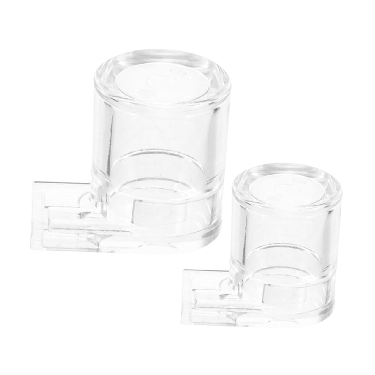 VICASKY 2Pcs Lizard Drinking Bowl Acrylic Water Dish for Reptile Tank Safe Water Feeder for Bearded Dragons Crested Geckos Anoles Crabs Easy to Clean Fill