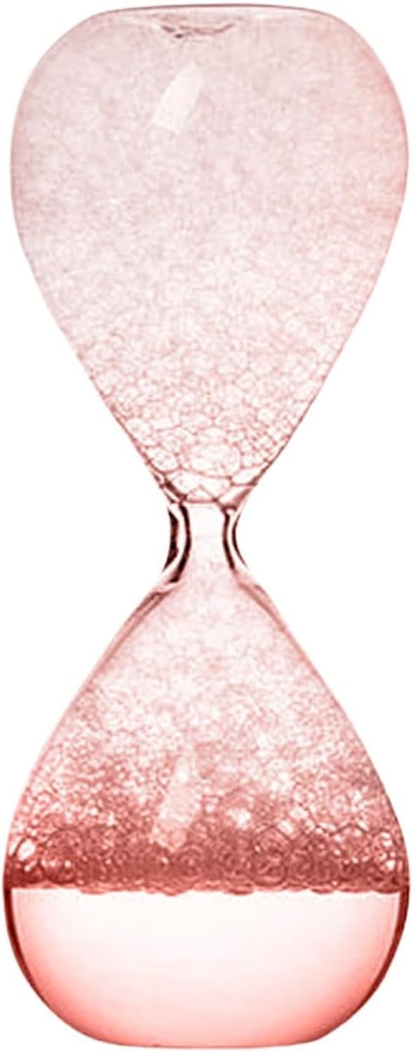 KGAIXN Bubble Sand Hourglass Timer Nightlight for Bedroom Decor Liquid Motion Desk Clock with Glowing LED Base Relaxing Home Decoration Gift Bubble Timer, C