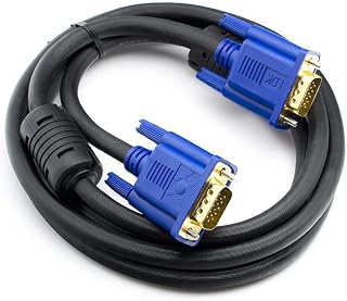 VGA Cable 1080P Full HD VGA Male to Male Cable, Computer to Monitor Display Cord SVGA Extension Lead Gold Plated Display Cable for PC/TV/Monitor/Projector/Computer/Laptop/Screen (1.5Meter)