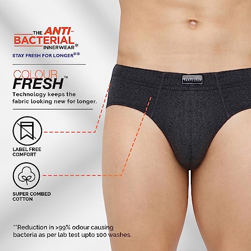 Image of Van Heusen Men 100% Cotton Brief - Pack of 1 - Anti Bacterial, Colour Fresh, Moisture Wicking