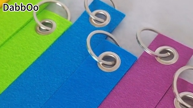 24 Anelli di Feltro per Chiavi, 12 Colori Scrivibili
