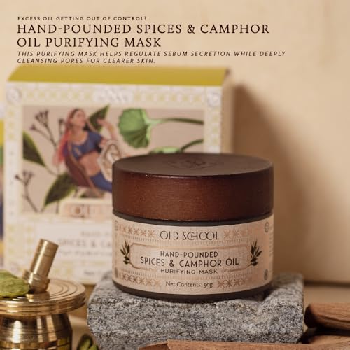 Image of Old School Rituals Spices & Camphor Oil Purifying Face Mask | Anti-Acne & Oil-Control Face Mask for Clear, Radiant Skin | Detoxifies Pores, Balances Excess Oil, and Reduces Breakouts | Enriched with Natural Spices & Camphor Oil for Skin Purification | 50g