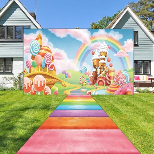Set 2 Pzs Fondos y Alfombra Candyland 59x35.4 in miniatura 2
