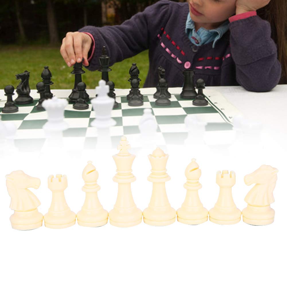 Jeu D’échecs International En Plastique 64 Mm – Plateau Feutré, Pièces Finition élégante – Léger Et Portable – Pour Famille Et Voyage