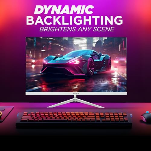 Image of Intex 24 Inch Flat Gaming Monitor | Full HD 1080p | 120Hz Refresh Rate | VA Panel | Frameless Design | Built-in Speakers | HDMI & VGA | Ideal for Gaming & Work