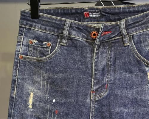 Mens Cowboy Pants Boot Cut Stacked Washed Soft Straight Harem Low Rise Denim Loose Trousers2