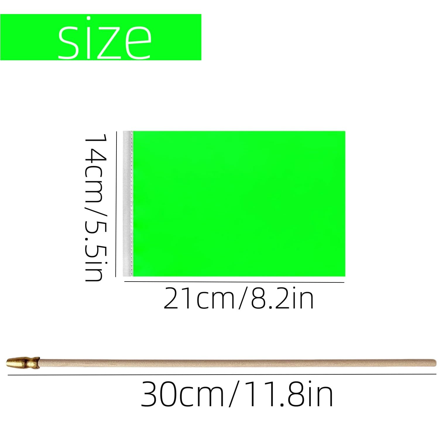 BigTree Green 20 Pack Small Flags - 14*21cm/5.5*8.2in - DIY Graffiti Banner - Perfect for Party Sports, Festivals & More - Image 3
