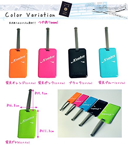 Amazon | NOMBREネームタグ カラフルシンプル蛍光色名札 蛍光