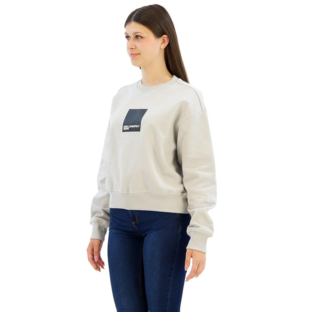 Karl Lagerfeld Jeans, Damskie, Bluza Z Logo Box, Regular Fit
