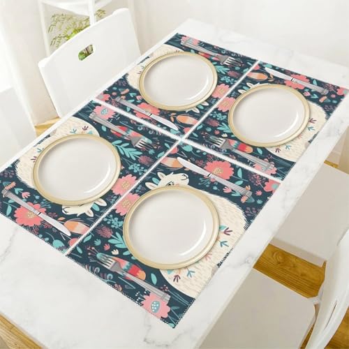 Sets de table faciles à nettoyer finis les taches de repas x6 - 6