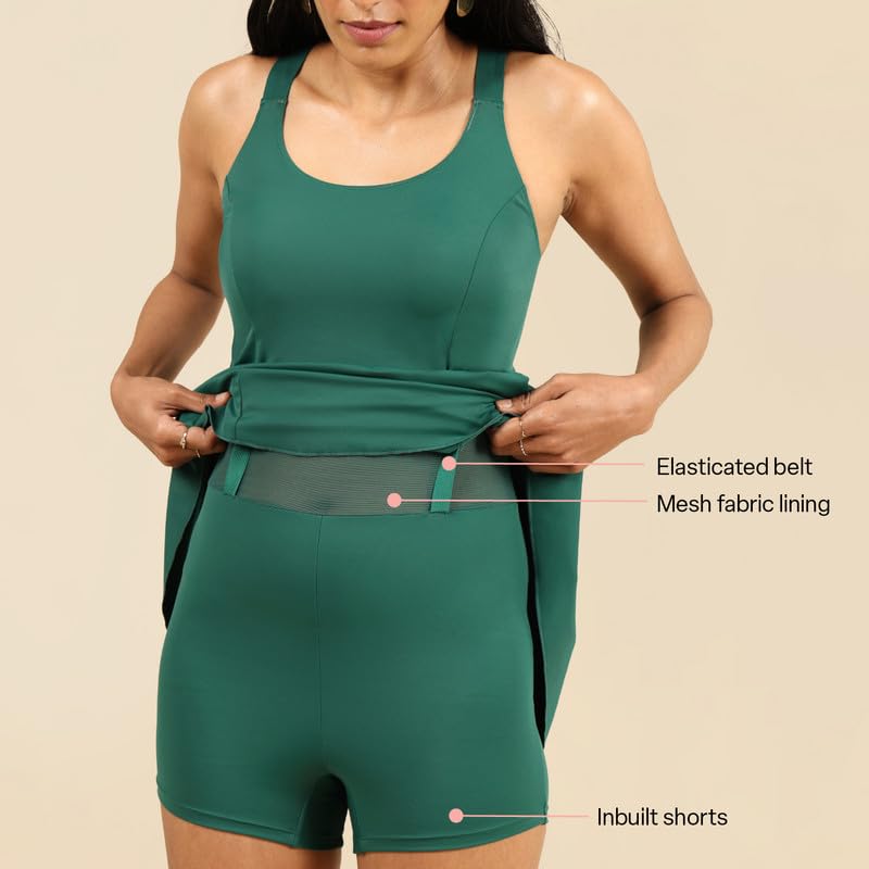 Image of Women Bliss Swim Dress - Racerback | Racerback Design | Adjustable Straps | UPF 40+ | in-Built Cups