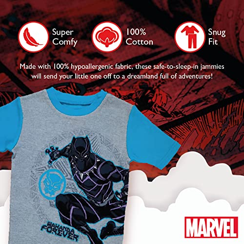 Image of Marvel Boys' 2-piece Snug-fit Cotton Matching Holiday Pajama Set, Soft & Cute for Kids